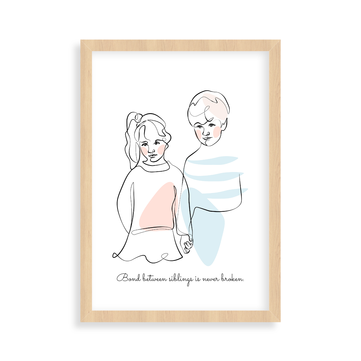Sibling Sister And Brother Holding Hands Framed Poster