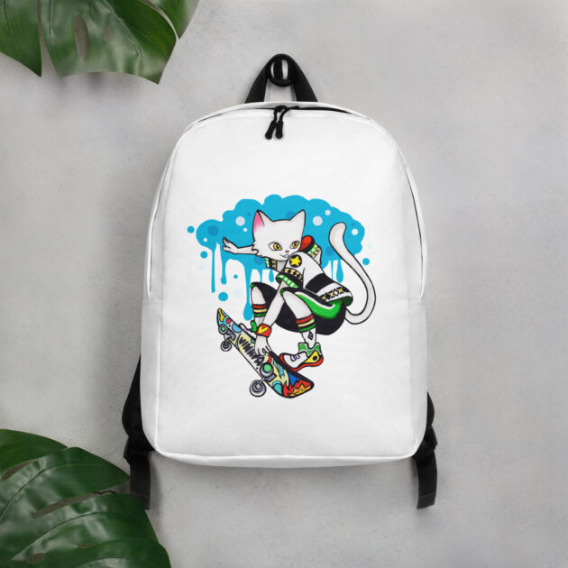 all over print minimalist backpack white front 63bc36260446a