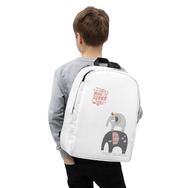 all over print minimalist backpack white zoomed in 63bc43a277de3
