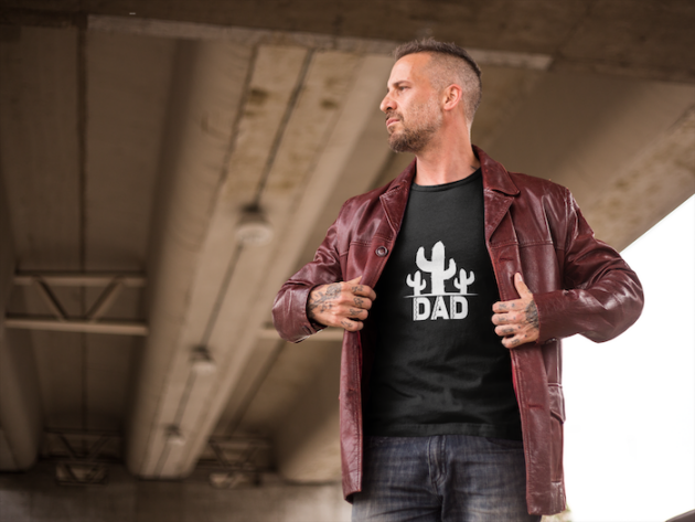 alternative white man wearing a t shirt with a jacket mockup a9347 1