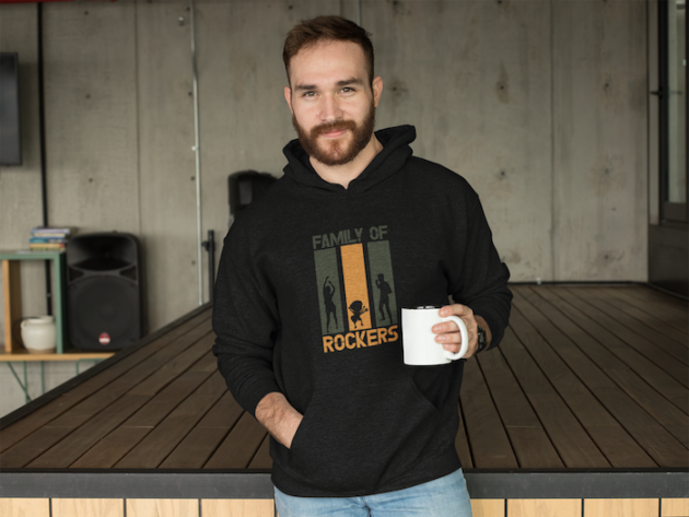 heathered pullover hoodie mockup featuring a bearded man 28740 1