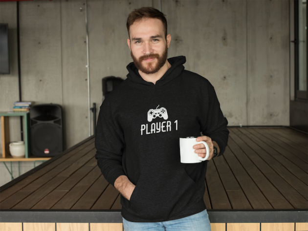 heathered pullover hoodie mockup featuring a bearded man 28740