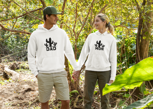 hoodie mockup of a couple holding hands in the woods 32225 1