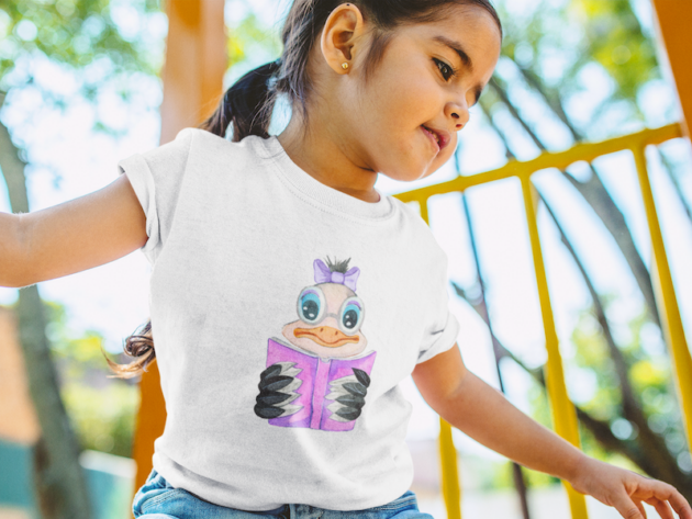 little girl playing at the jungle gym t shirt mockup a12107 4
