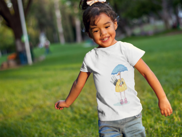 little girl running at a park t shirt mockup a7679 1 1