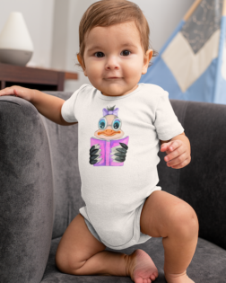 mockup featuring a baby boy with a onesie at home m997 3