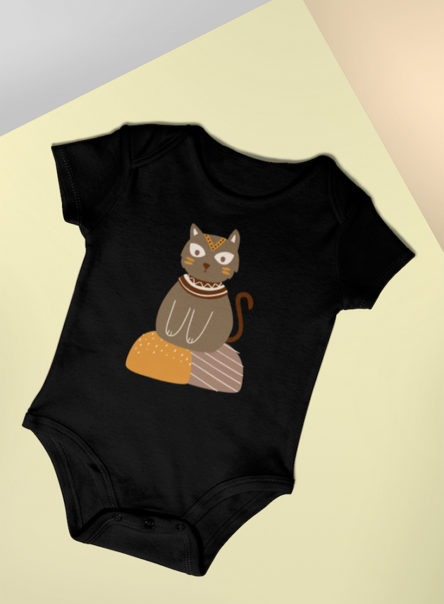 mockup of a baby onesie lying in a colored setting 25177 1