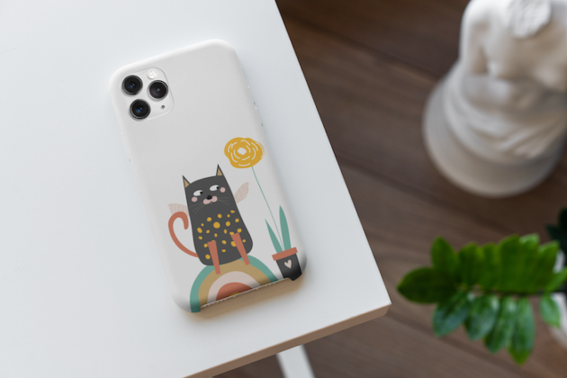 mockup of a phone case placed on a home desk 5176 el1 1