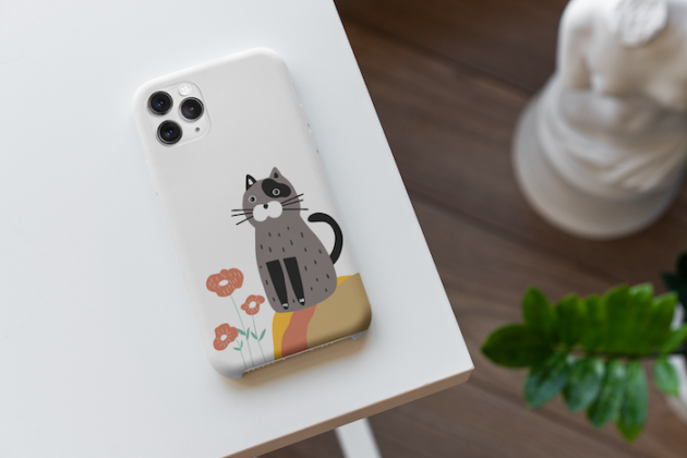 mockup of a phone case placed on a home desk 5176 el1 10
