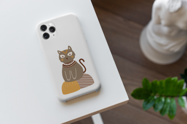 mockup of a phone case placed on a home desk 5176 el1 2