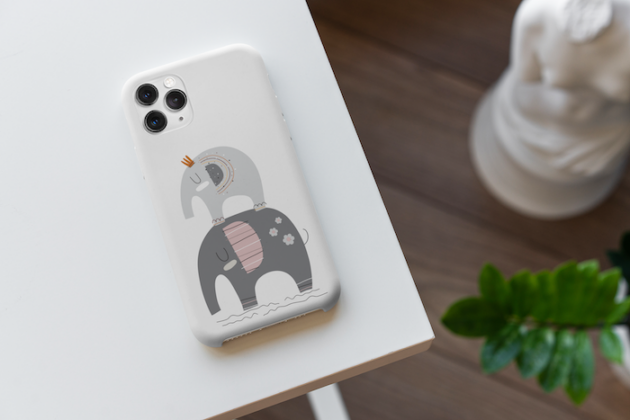 mockup of a phone case placed on a home desk 5176 el1 9
