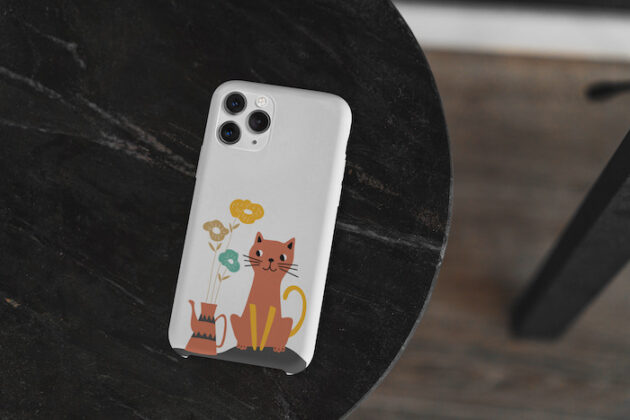 mockup of a phone case placed on a stone surface 5167 el1 10
