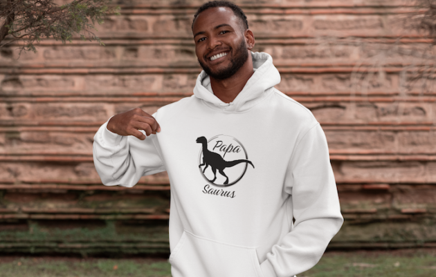 mockup of a smiling man showing off his pullover hoodie 30305 1