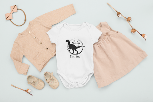 onesie mockup featuring a girl s outfit in a flat lay style m1138 2