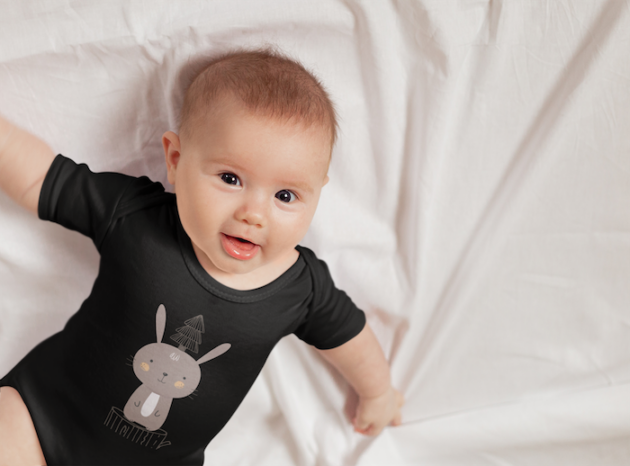 onesie mockup featuring a playful baby m19344 r el2 2