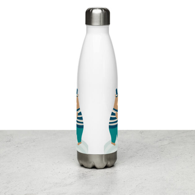 stainless steel water bottle white 17oz back 63c72fd8b86ad