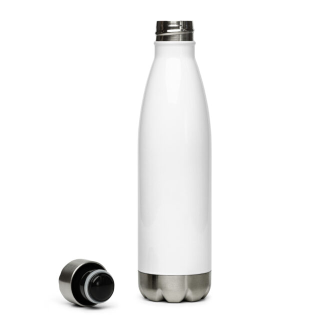 stainless steel water bottle white 17oz back 63d178388a1a8