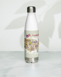 stainless steel water bottle white 17oz front 63bc89ee6cada