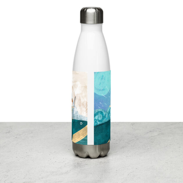 stainless steel water bottle white 17oz front 63d1a53d1f182