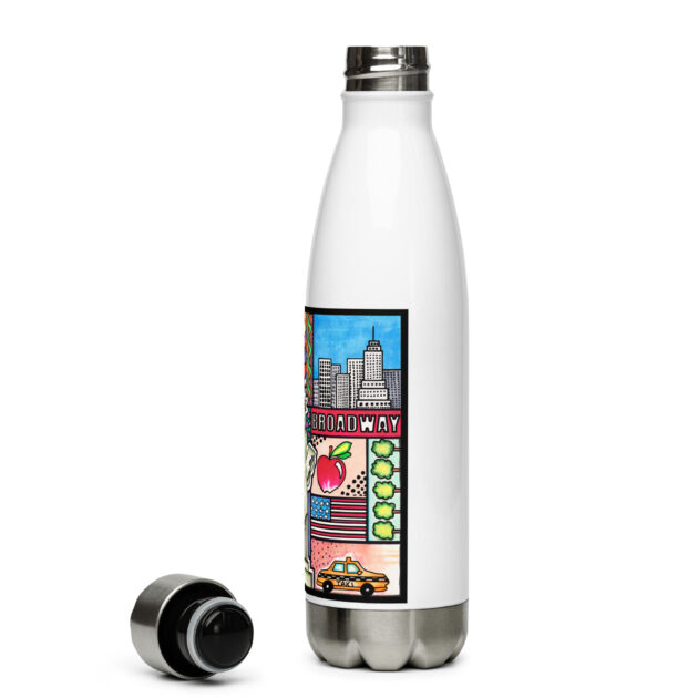 stainless steel water bottle white 17oz left 63d17bb97f1ab