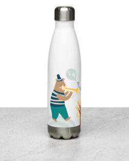 stainless steel water bottle white 17oz right 63c72fd8b7f0e