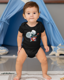 sublimated onesie mockup featuring a baby boy standing m990 2