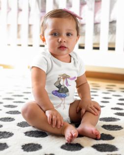 sublimated onesie mockup of a baby girl sitting on a carpet m920 5 1