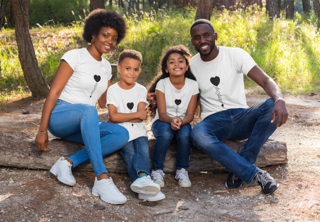 t shirt mockup featuring a family in a nature scenario 30604