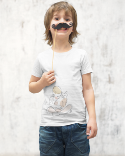 t shirt mockup of a little kid with a fake mustache 39401 r el2