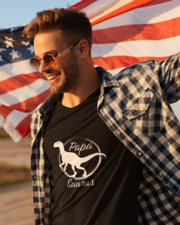 t shirt mockup of a stylish man holding an american flag 45789 r el2 1