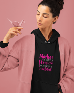 hoodie mockup of a woman with an origami figure 32729
