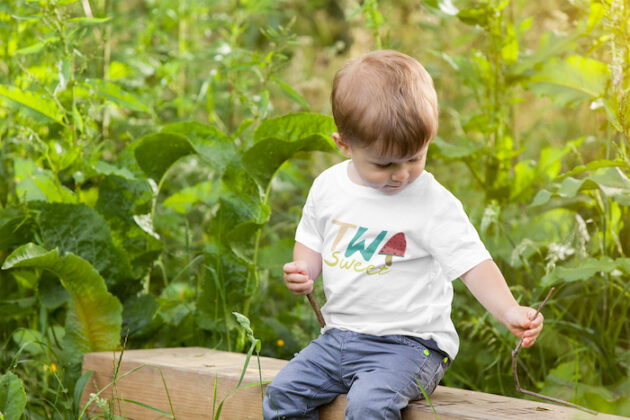 mockup of a boy wearing a t shirt in nature 2917 el1 4