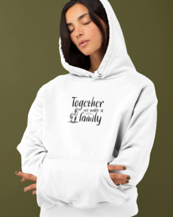 mockup of a woman comfortably wearing a hoodie 32790