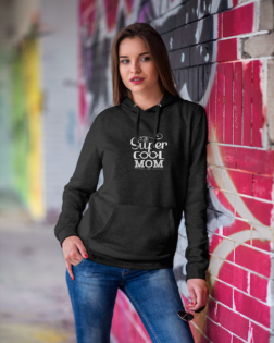 mockup of a woman wearing a pullover hoodie leaning against a graffiti wall 2798 el1 2
