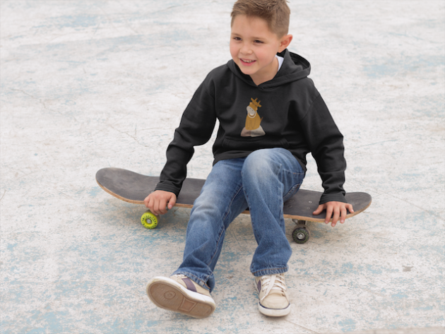 small kid at a skatepark hoodie mockup a9117 1