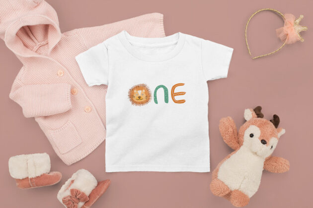 t shirt mockup featuring a baby girl s outfit m1145