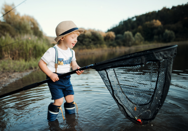 t shirt mockup featuring a boy holding a fishing net 3234 el1 4