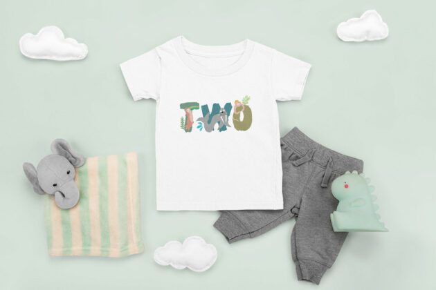 t shirt mockup featuring a comfy outfit for a baby m1122 4