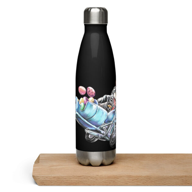 stainless steel water bottle black 17oz front 641b1805aa343